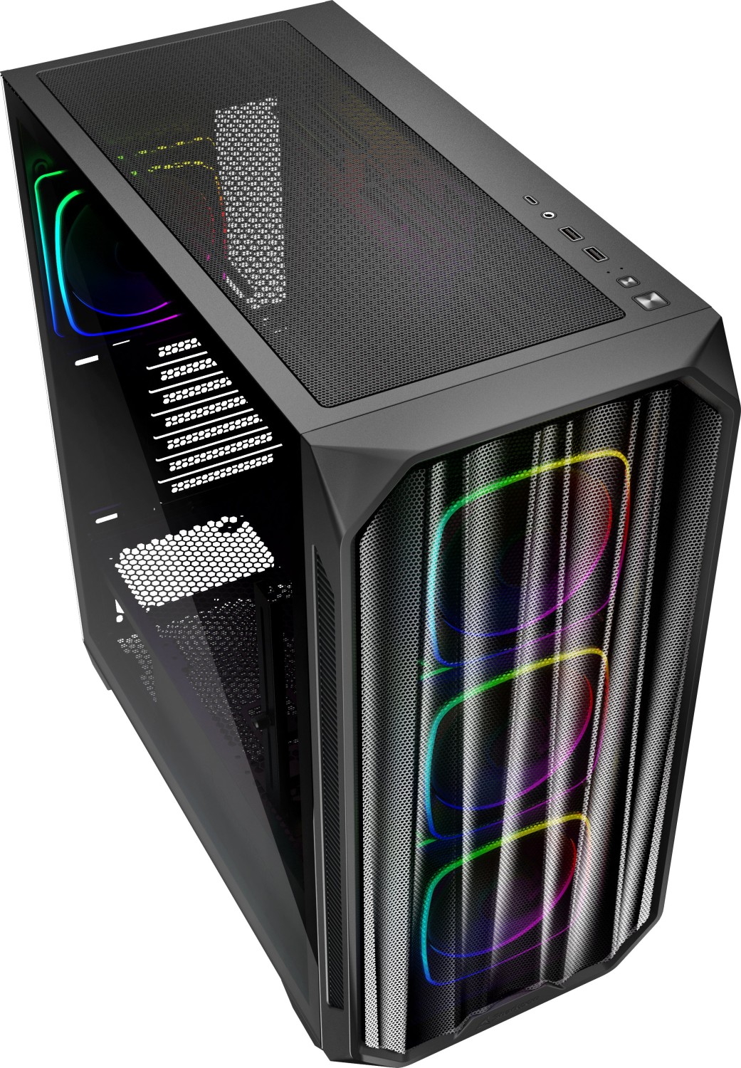 Sharkoon AK5M RGB Black, Glasfenster 