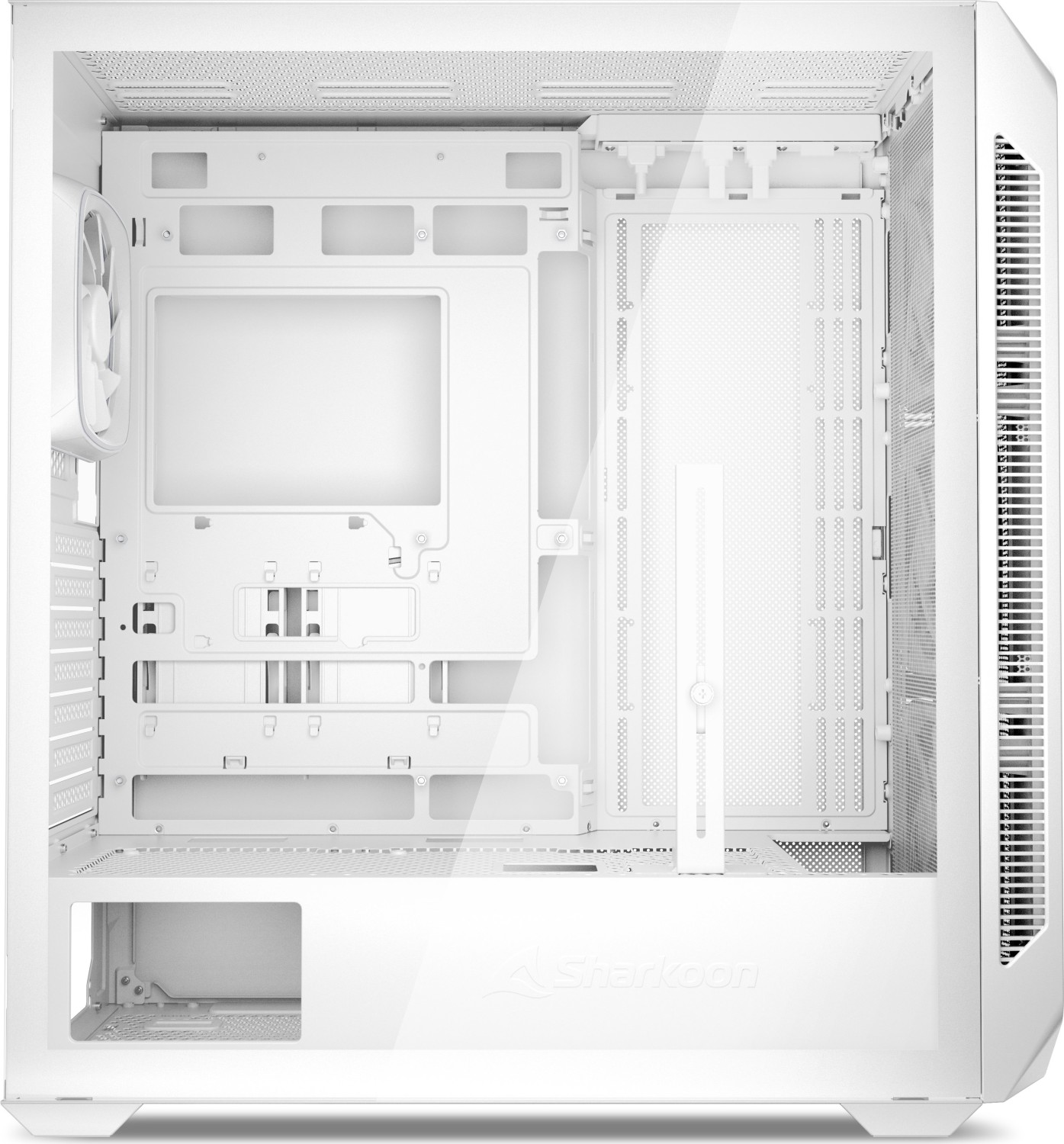 Sharkoon AK5M RGB White, Glasfenster