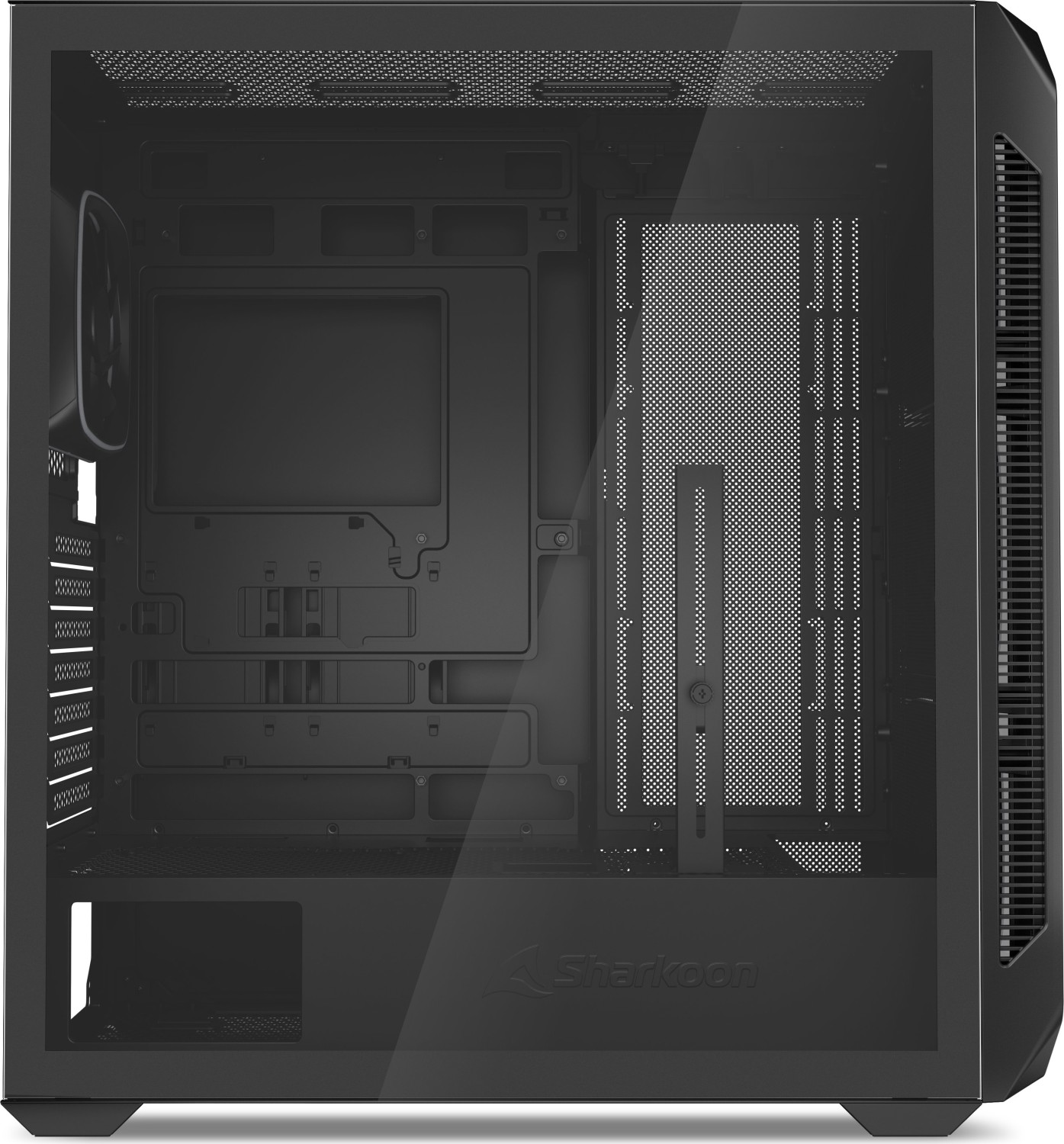 Sharkoon AK5G RGB White, Glasfenster