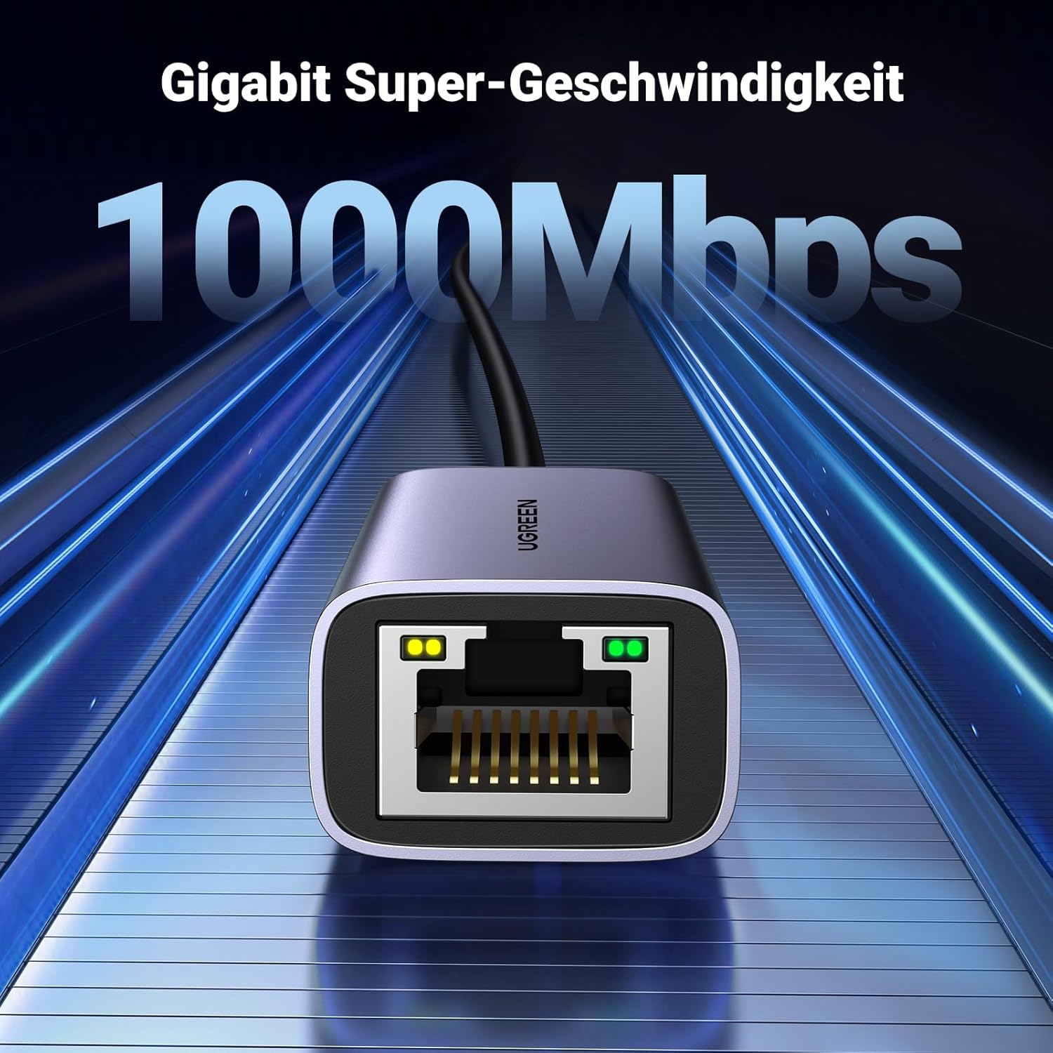 UNI USB-C Ethernet Adapter 1000Mbps 