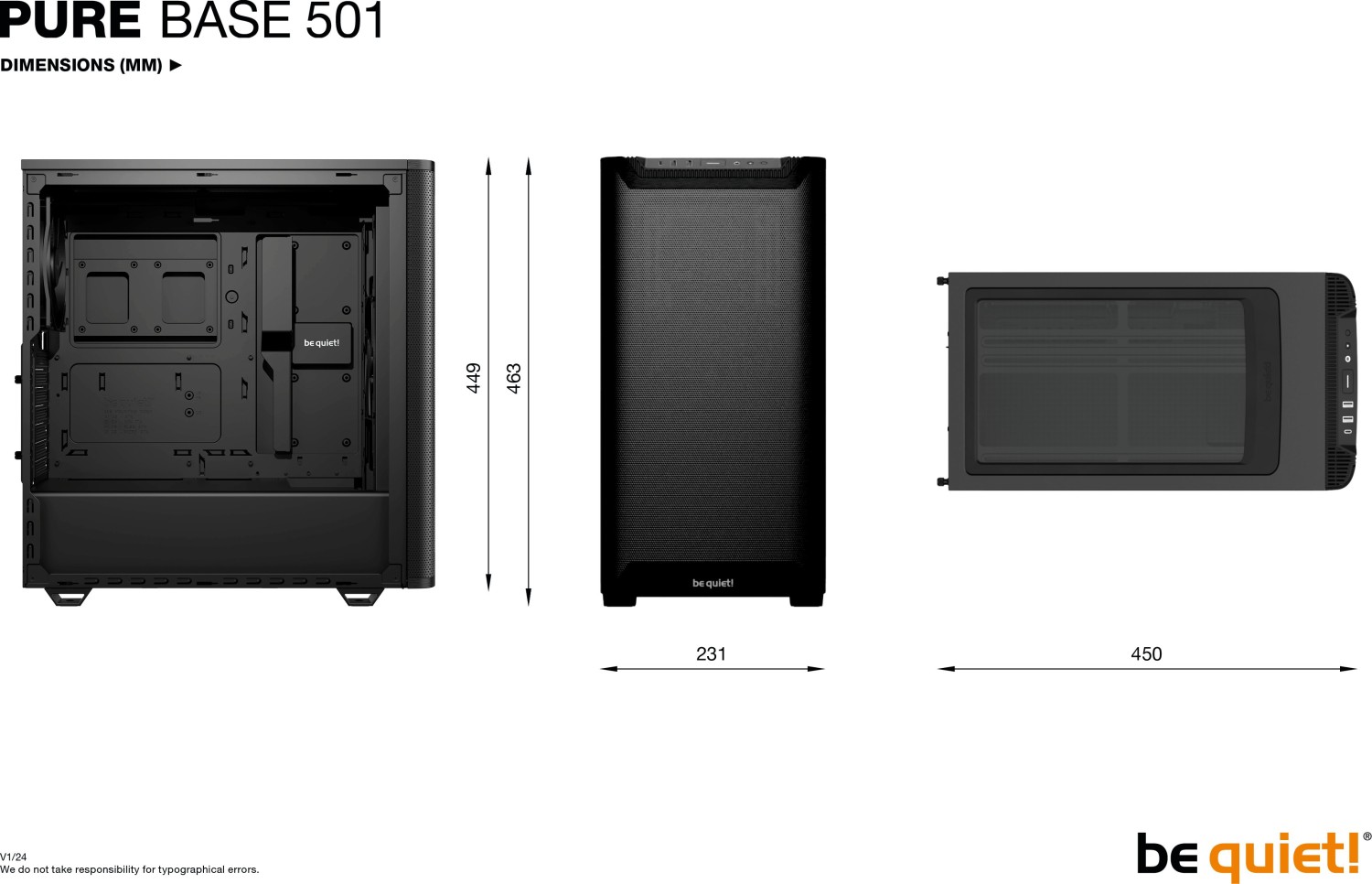 be quiet! Pure Base 501 Airflow