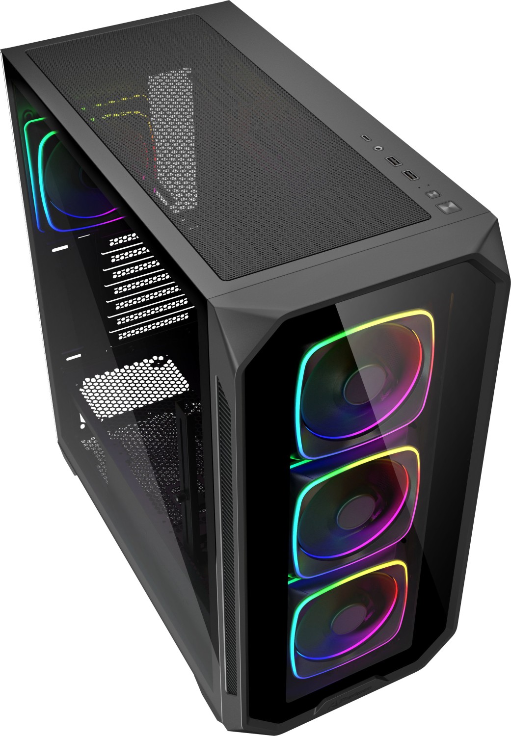 Sharkoon AK5G RGB White, Glasfenster