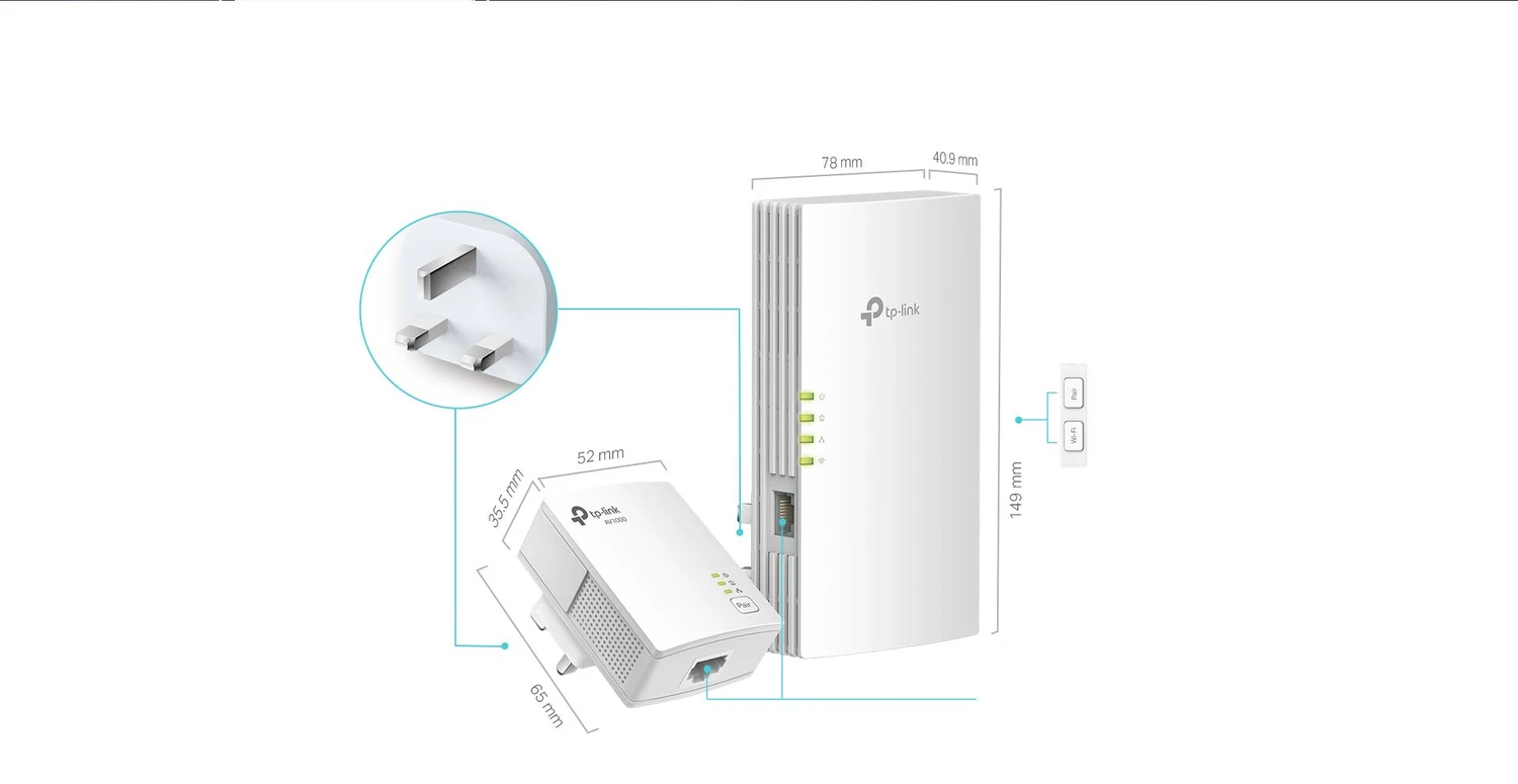 TP-Link AV1000 AX1500 Gigabit Powerline ax Wi-Fi Kit