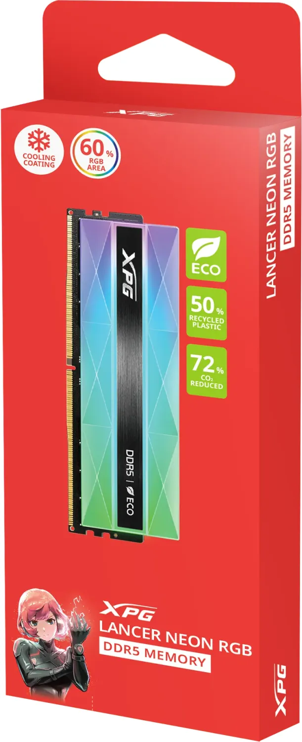 ADATA XPG LANCER NEON RGB UDIMM 16GB, DDR5-6000, CL30-40-40
