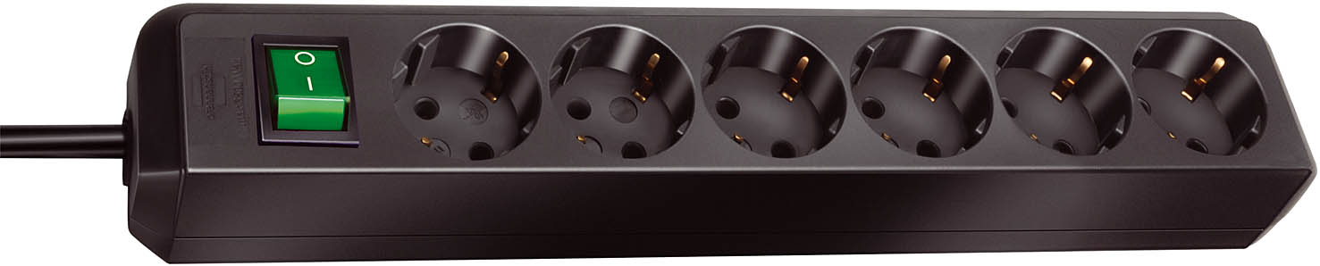 Brennenstuhl Eco-Line 6-fach schwarz