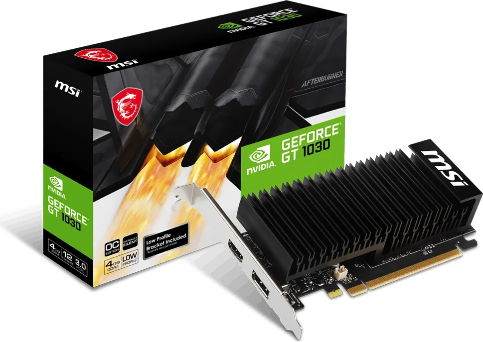 MSI GeForce GT 1030 4GHD4 LP OC, 4GB DDR4, HDMI, DP