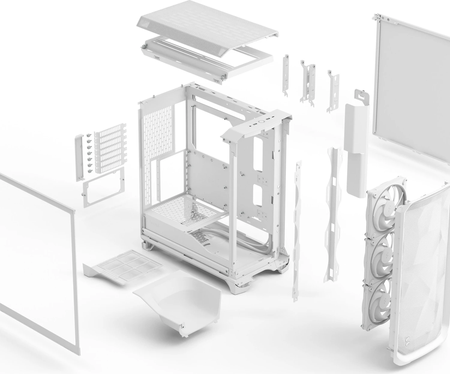 Fractal Design Meshify 3 RGB White TG Clear Tint