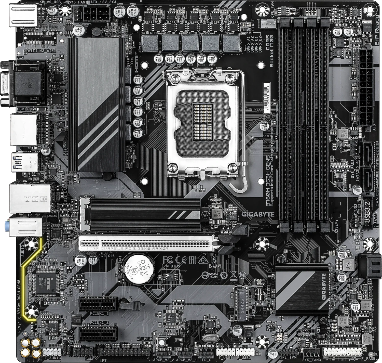 GIGABYTE B760M DS3H GEN5