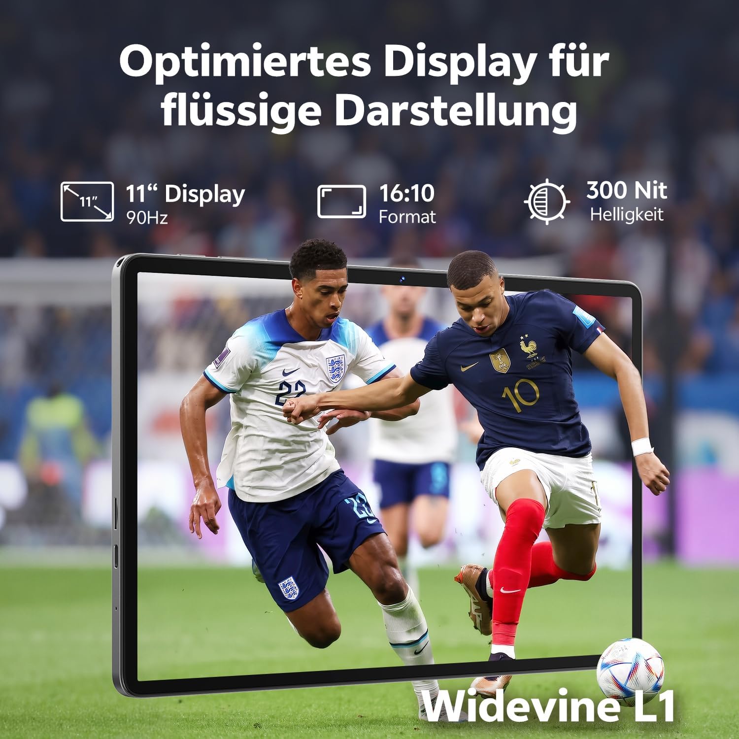 Tablet 11 Zoll mit Hülle, Android 16 System mit Gemini AI