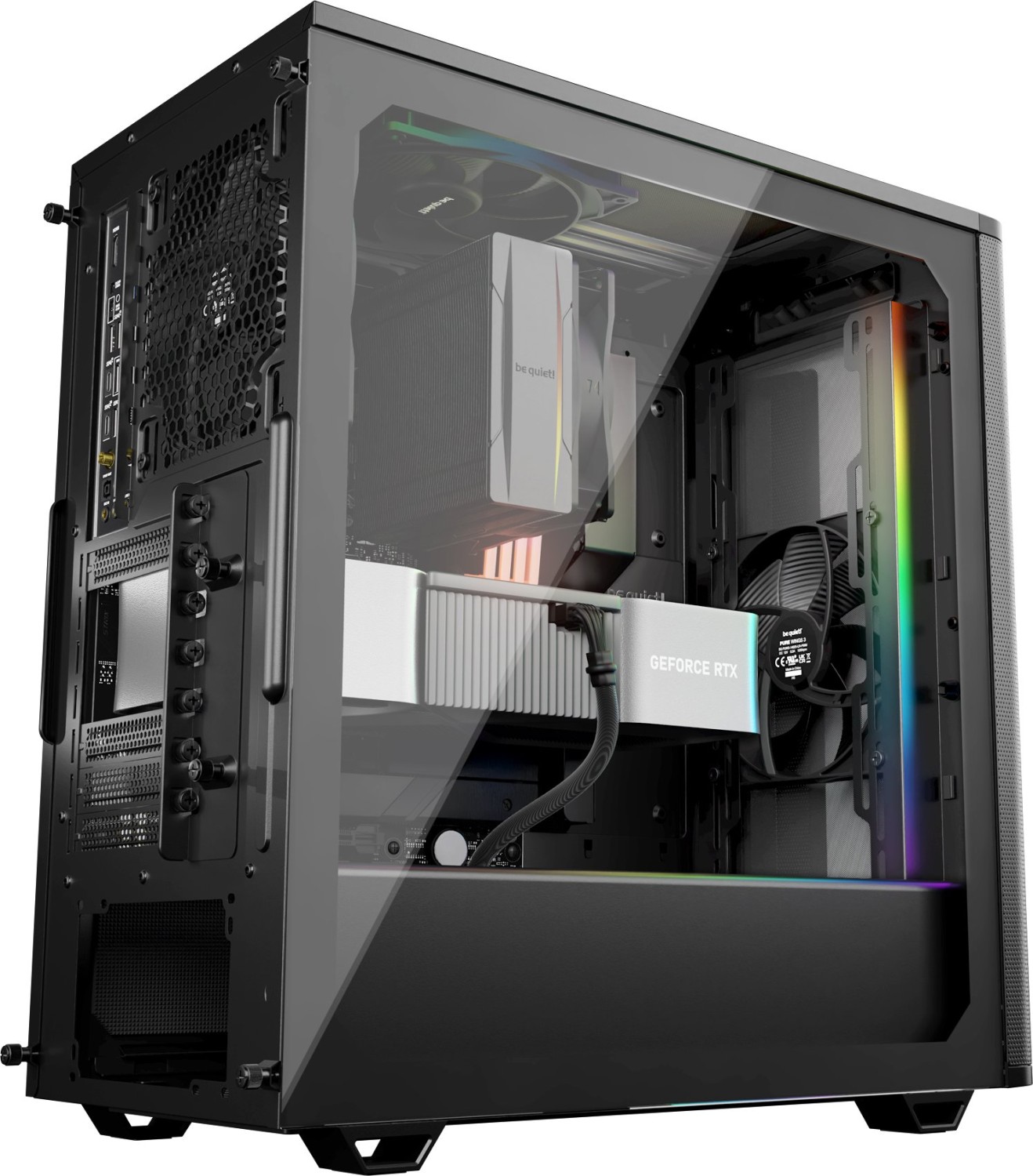 be quiet! Pure Base 501 DX Black, Glasfenster