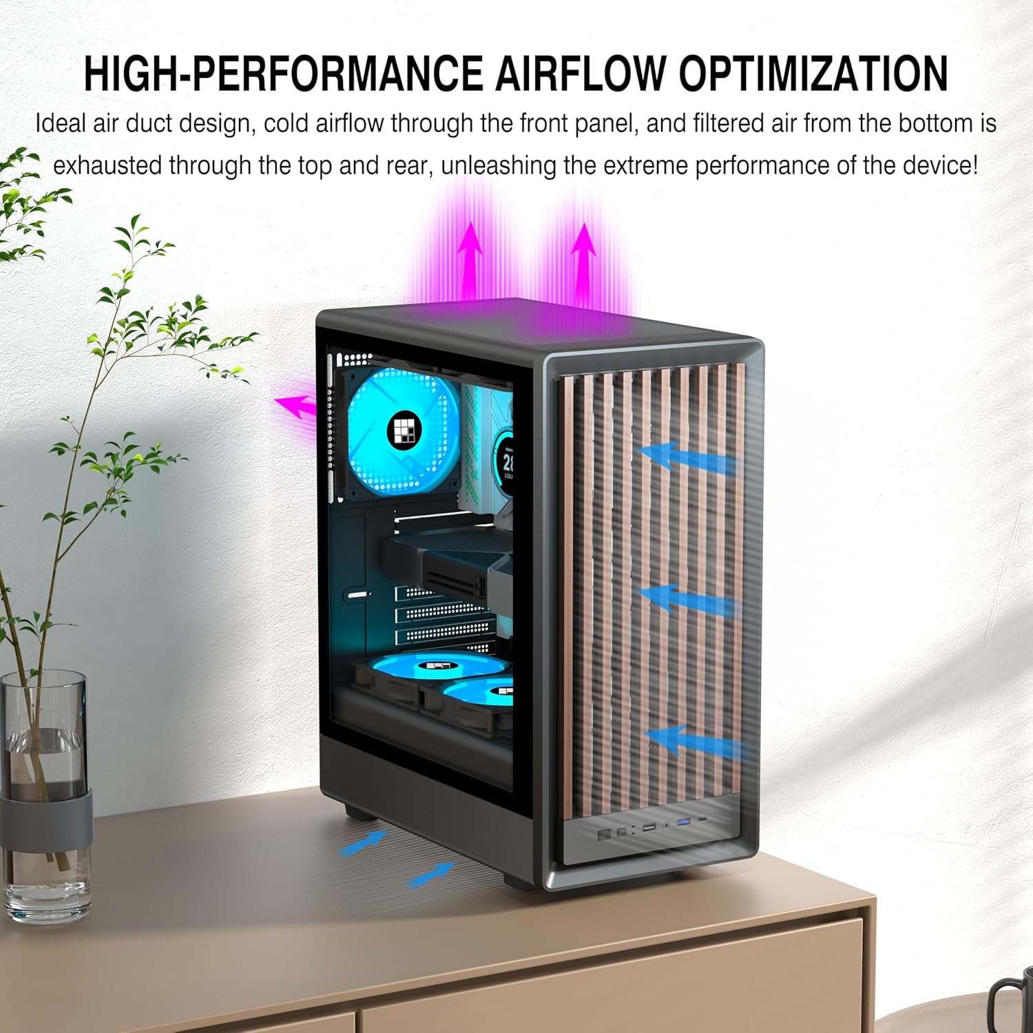 FOIFKIN M1 PC Gehäuse - Holz-Walnuss-Front