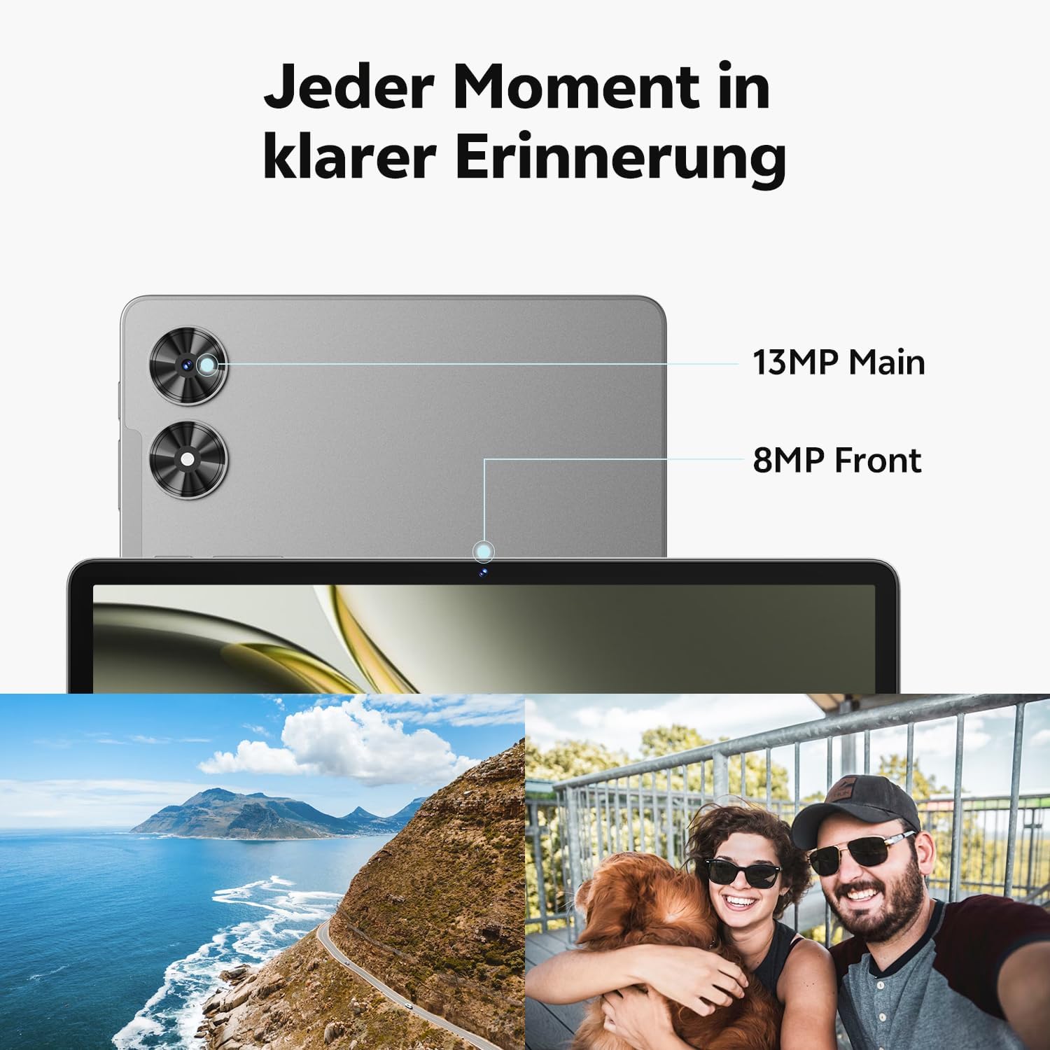 Tablet 11 Zoll mit Hülle, Android 16 System mit Gemini AI