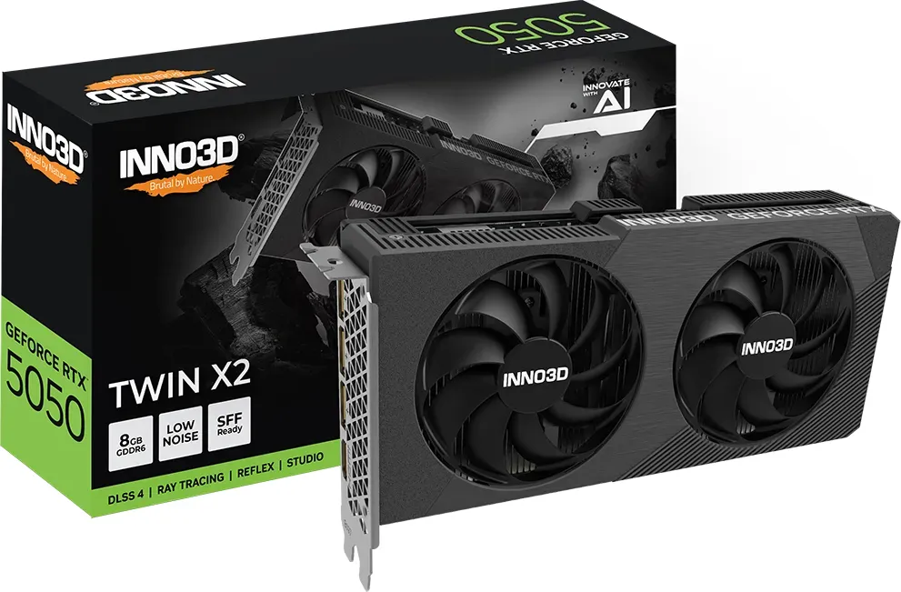 INNO3D GeForce RTX 5050 Twin X2, 8GB GDDR6, HDMI, 3x DP