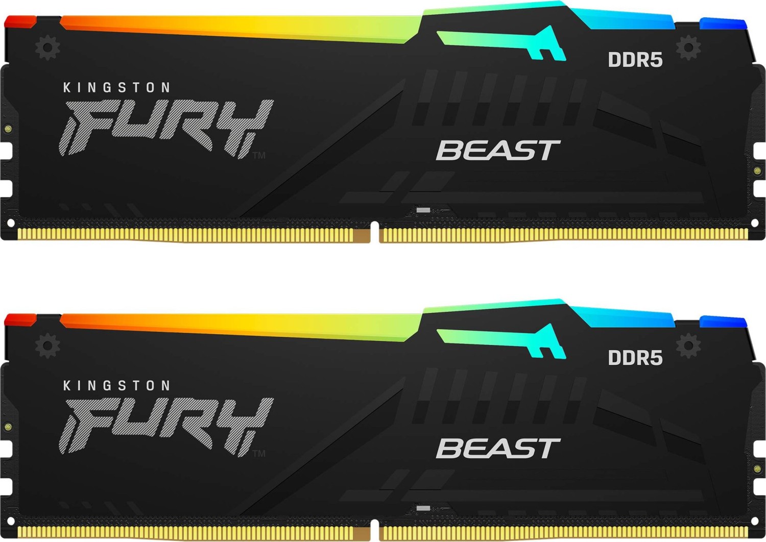 Kingston FURY Beast RGB schwarz UDIMM 32GB Kit, DDR5-6000, CL30-36-36