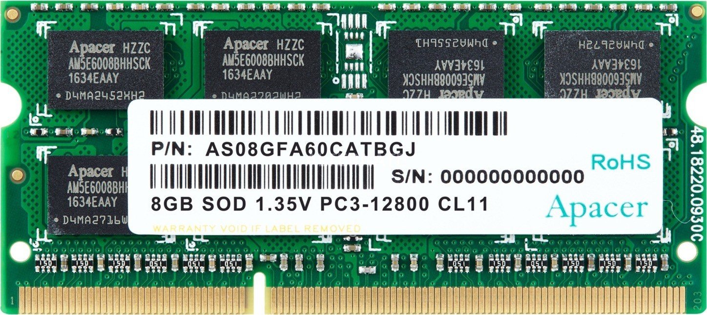 Apacer 8GB DDR3-1600 SO-DIMM