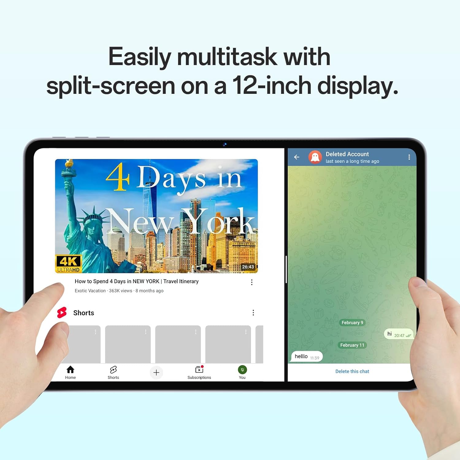12 Zoll, Android 16, 2K,RAM (6+24), 128GB Speicher