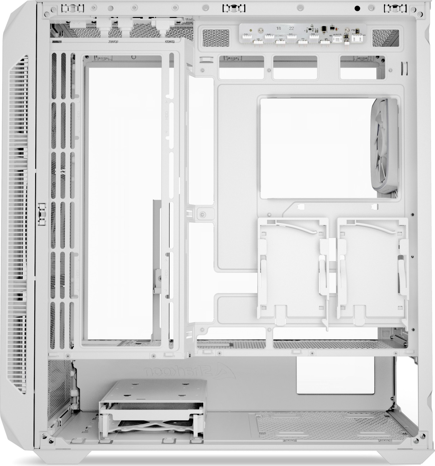 Sharkoon AK5M RGB White, Glasfenster