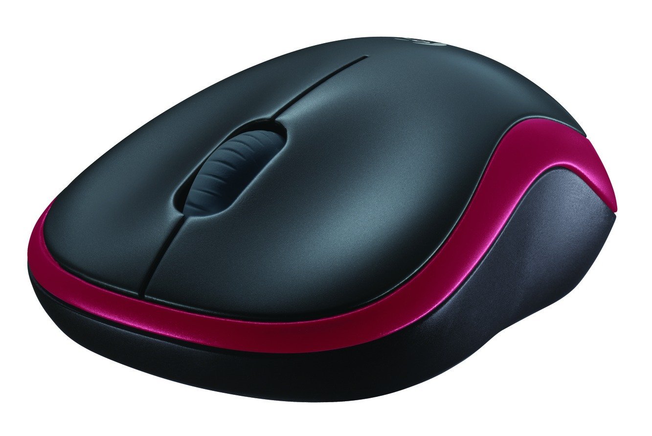 Logitech M185 Wireless Maus red