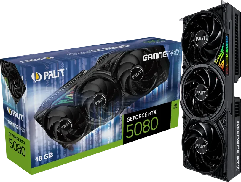 Palit GeForce RTX 5080 GamingPro, 16GB GDDR7, HDMI, 3x DP