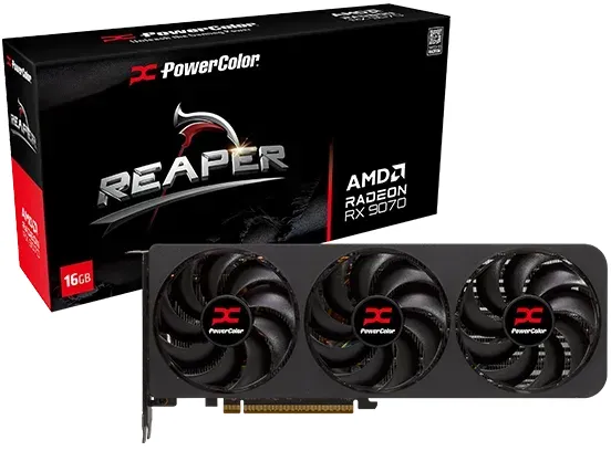 PowerColor Reaper Radeon RX 9070 16GB GDDR6 HDMI 3x DP