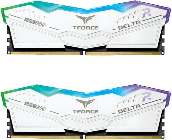 TeamGroup T-Force DELTA RGB weiß UDIMM 32GB Kit, DDR5-6000, CL38-38-38-78, X8