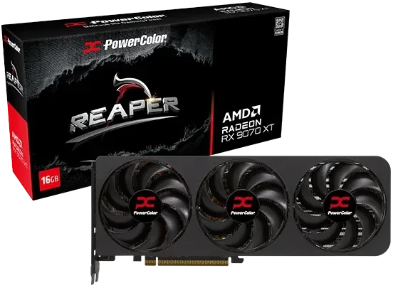 PowerColor Reaper Radeon RX 9070 XT, 16GB GDDR6, HDMI, 3x DP