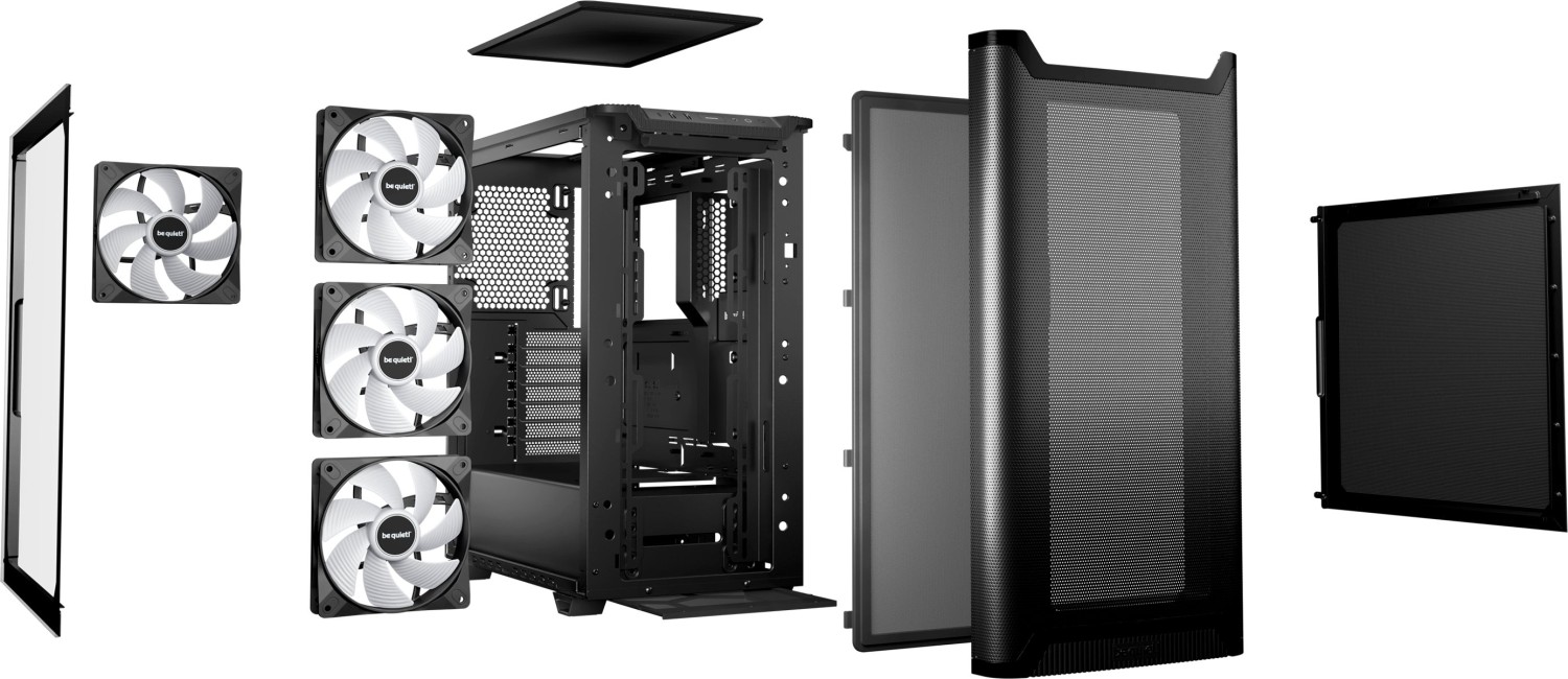 be quiet! Pure Base 501 DX Black, Glasfenster