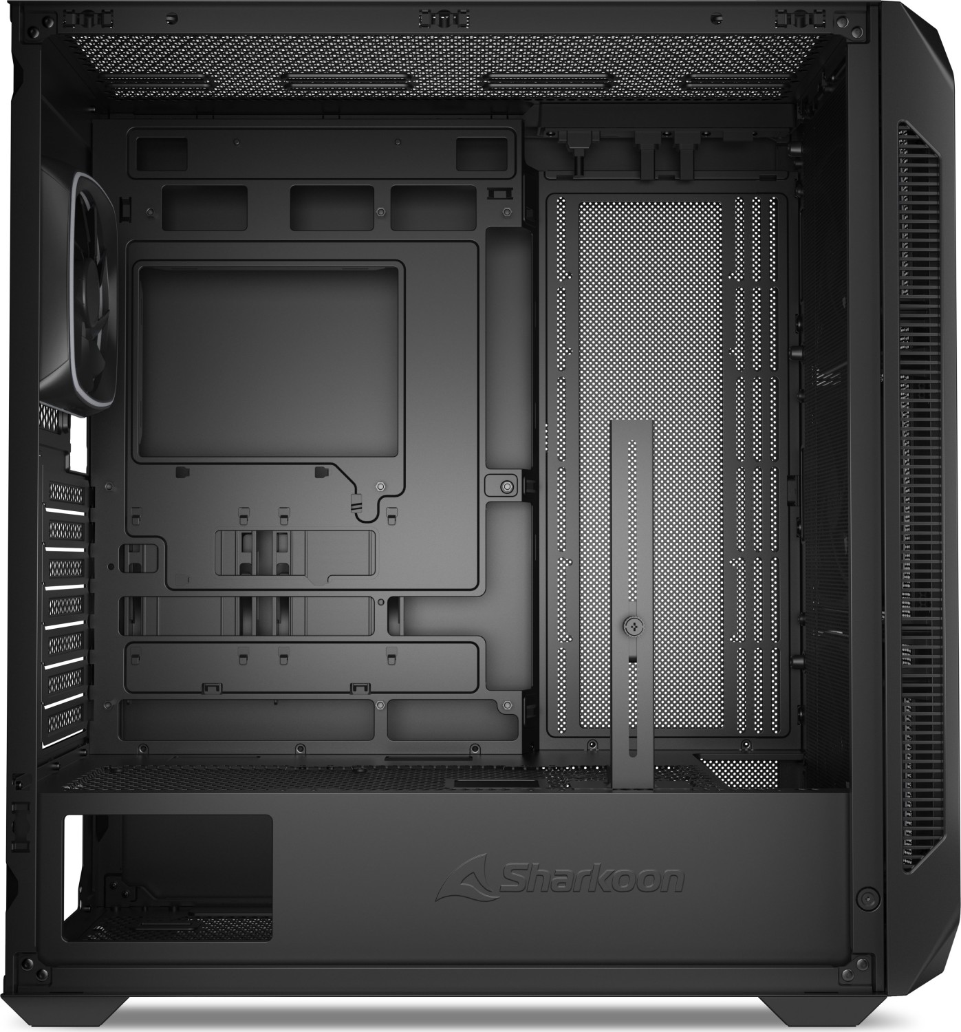 Sharkoon AK5M RGB Black, Glasfenster 