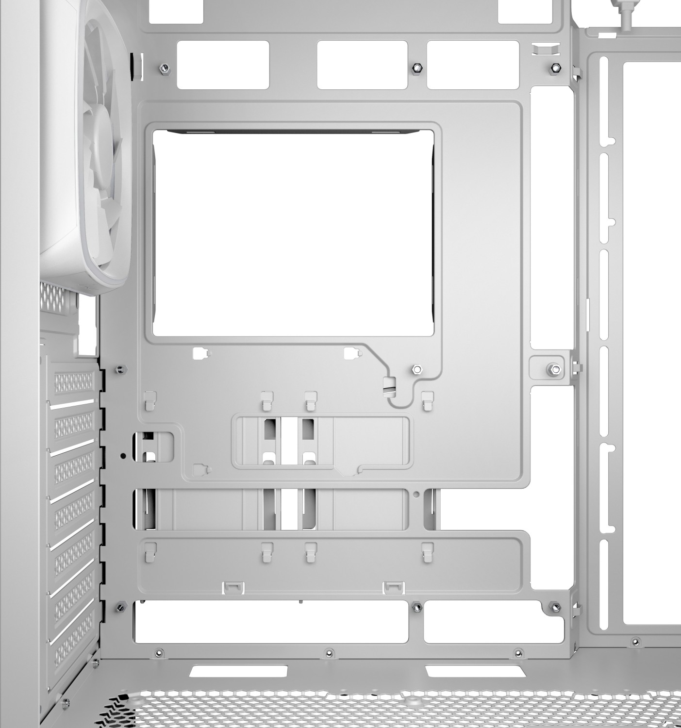 Sharkoon AK5M RGB White, Glasfenster