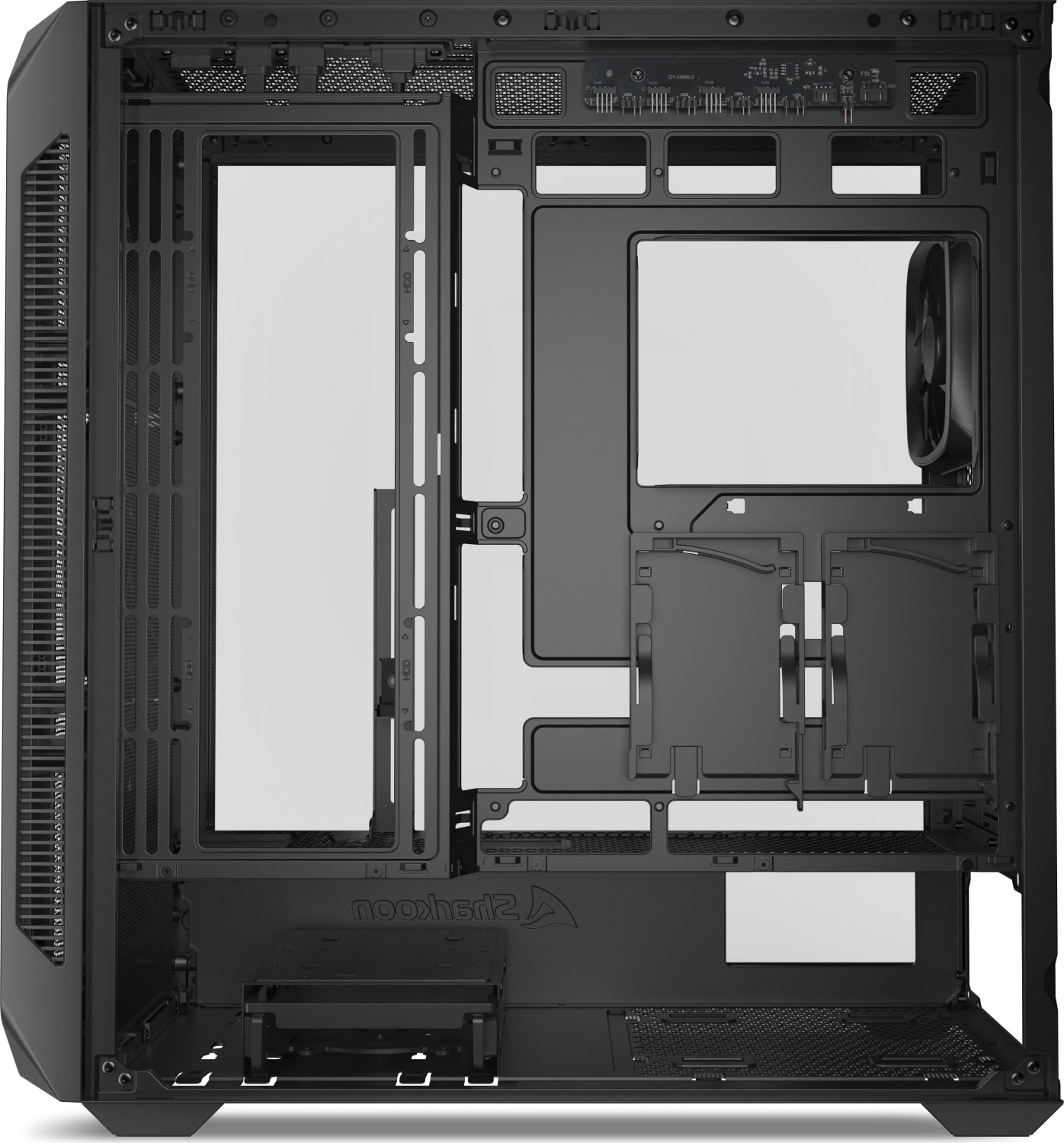 Sharkoon AK5M RGB Black, Glasfenster 