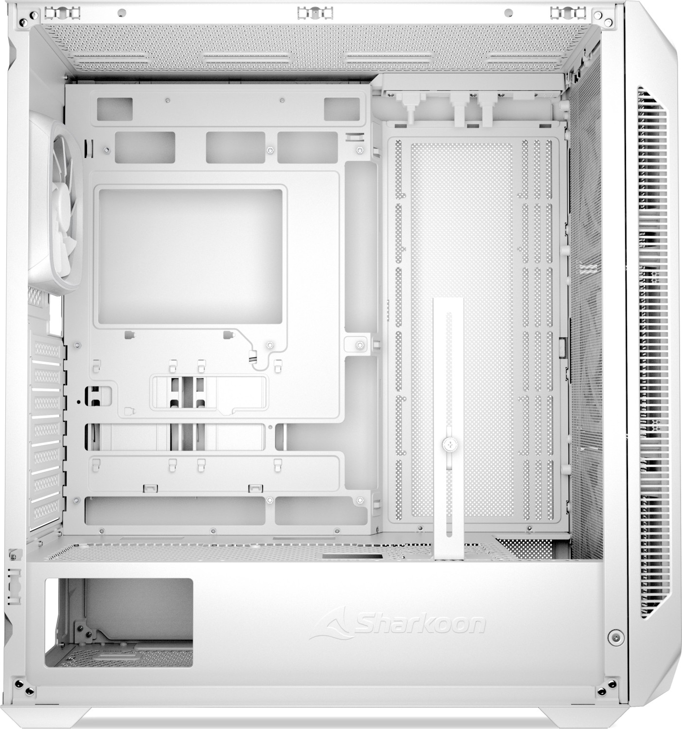 Sharkoon AK5M RGB White, Glasfenster