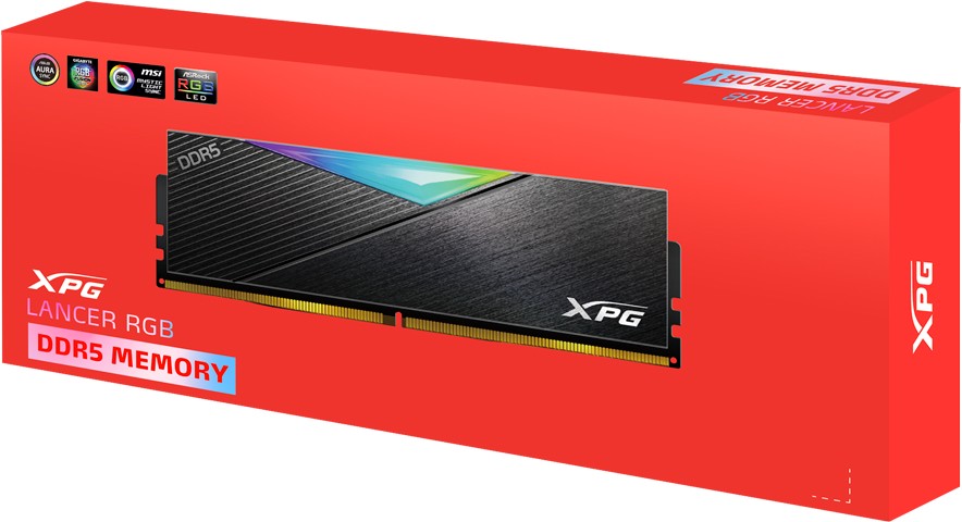ADATA XPG LANCER RGB Black Edition DIMM 16GB, DDR5-6000, CL30-40-40, on-die ECC