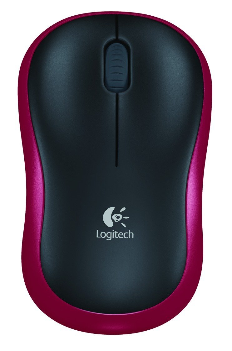 Logitech M185 Wireless Maus red