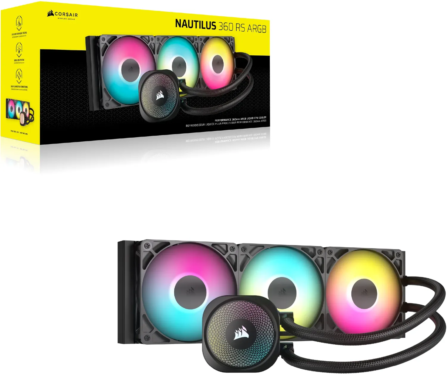 Corsair Nautilus 360mm RS ARGB, schwarz