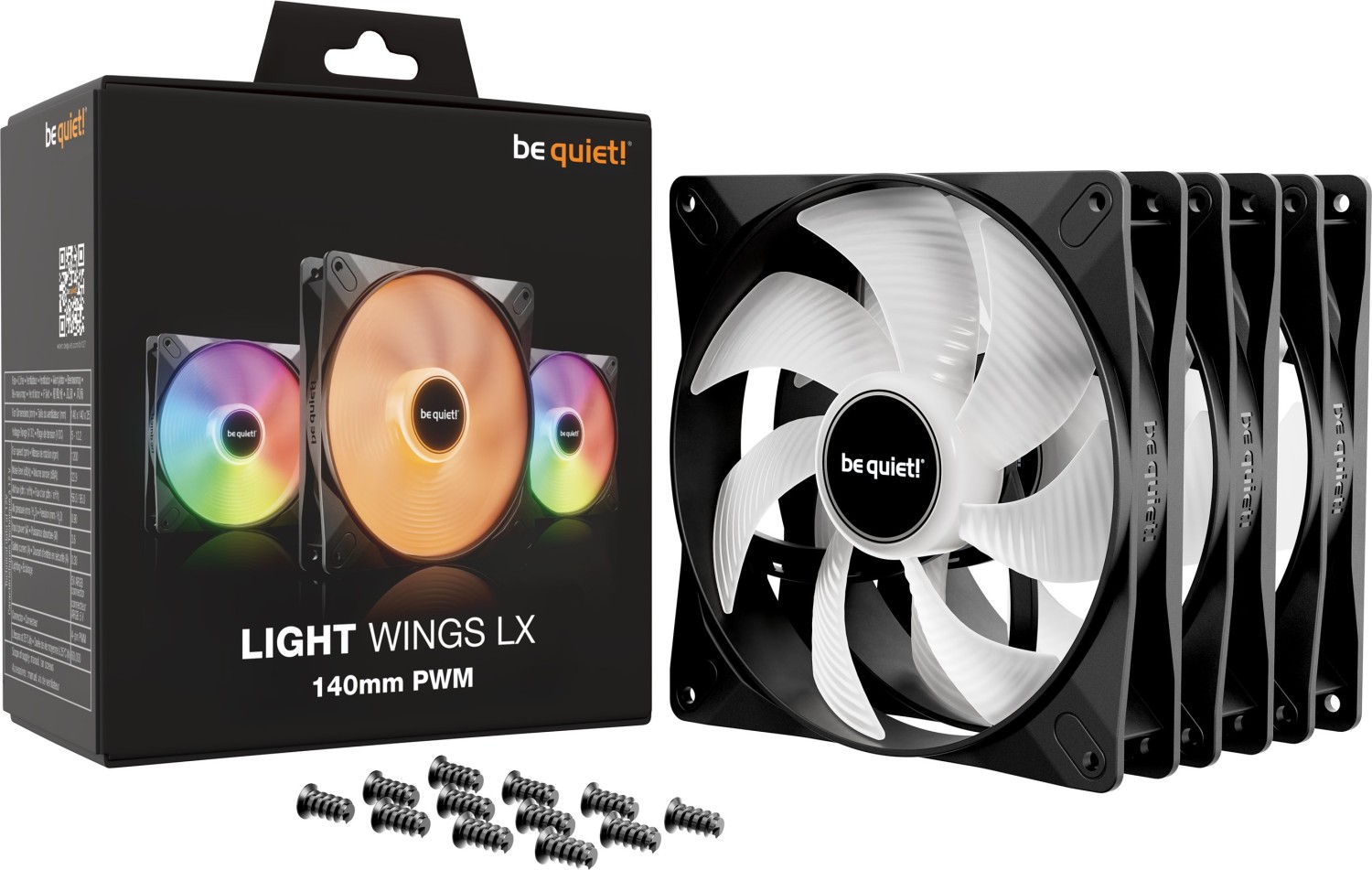 be quiet! Light Wings LX PWM, 140mm, 3er-Pack
