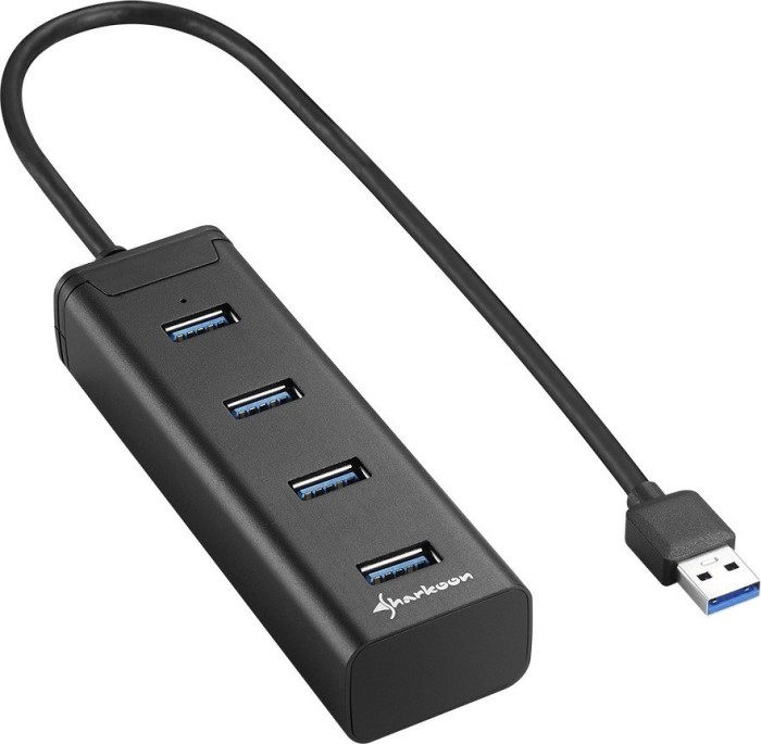 Sharkoon USB 3.0 Hub 4-Port Alu black